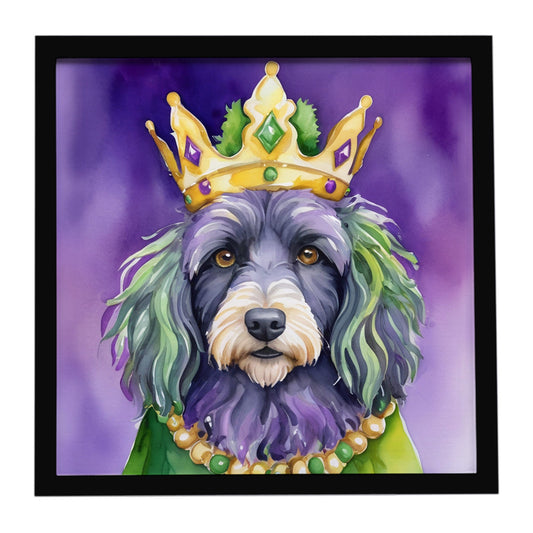 Bergamasco Sheepdog King of Mardi Gras Framed Metal Print