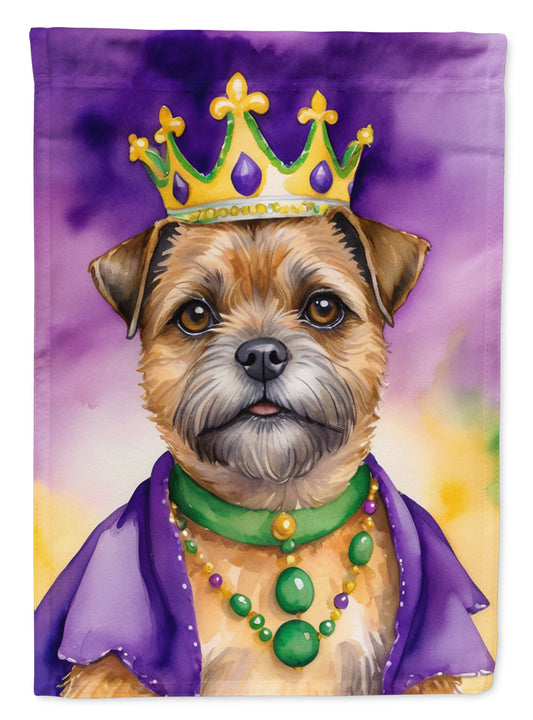 Border Terrier King of Mardi Gras Garden Flag - Vibrant Dog-Themed Yard Decor by Caroline's Treasures