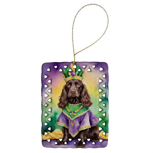 Boykin Spaniel King of Mardi Gras Porcelain Ornament