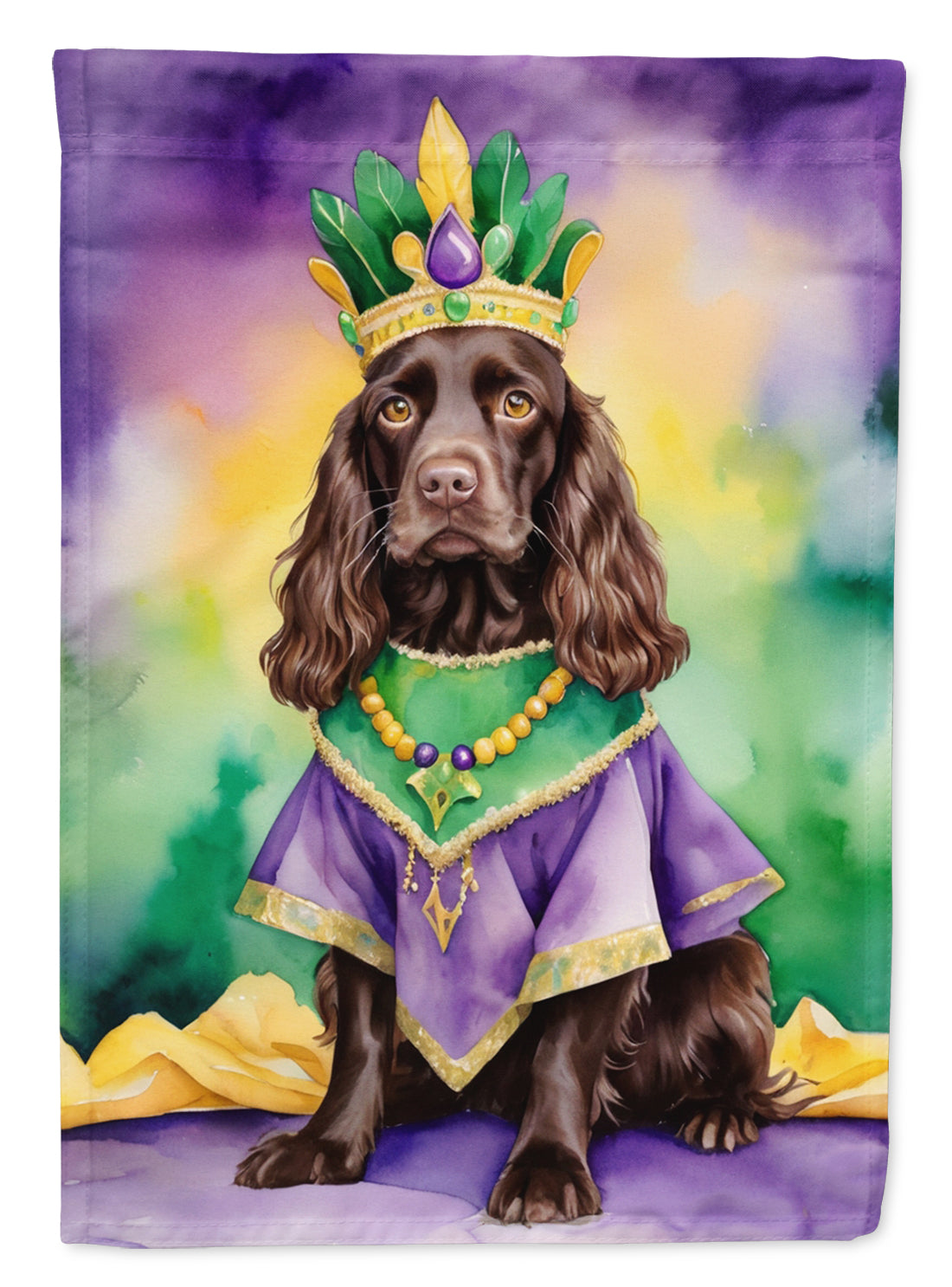 Boykin Spaniel King of Mardi Gras Garden Flag - Vibrant Dog-Themed Yard Decor by Caroline's Treasures