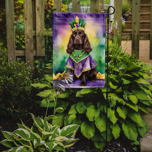 Boykin Spaniel King of Mardi Gras Garden Flag - Vibrant Dog-Themed Yard Decor by Caroline's Treasures