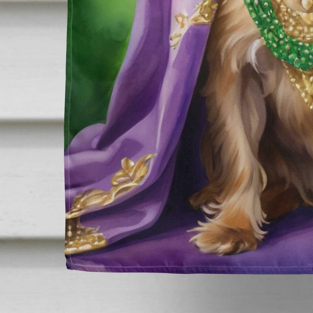 Brussels Griffon King of Mardi Gras House Flag