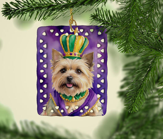 Cairn Terrier King of Mardi Gras Porcelain Ornament
