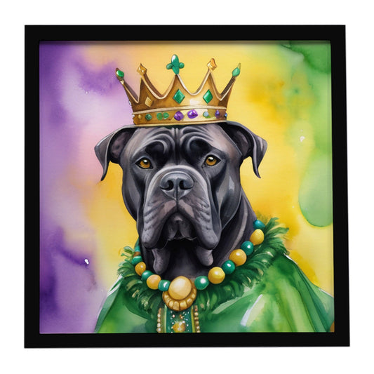 Cane Corso King of Mardi Gras Framed Metal Print