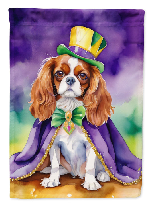 Cavalier Spaniel King of Mardi Gras Garden Flag - Vibrant Dog-Themed Yard Decor by Caroline's Treasures