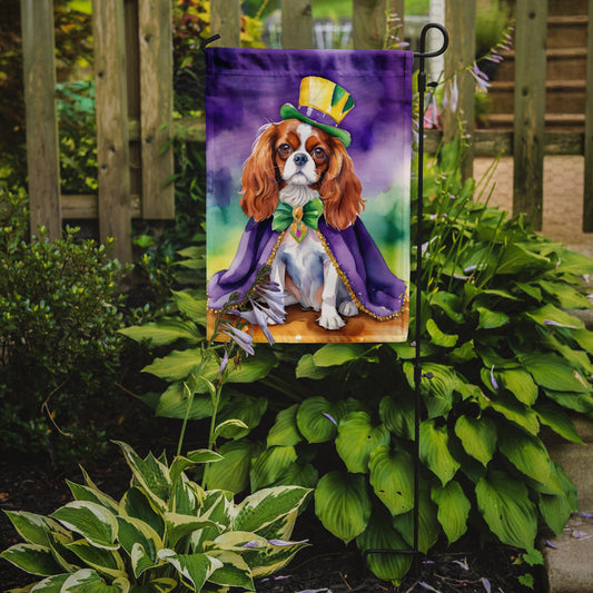 Cavalier Spaniel King of Mardi Gras Garden Flag - Vibrant Dog-Themed Yard Decor by Caroline's Treasures