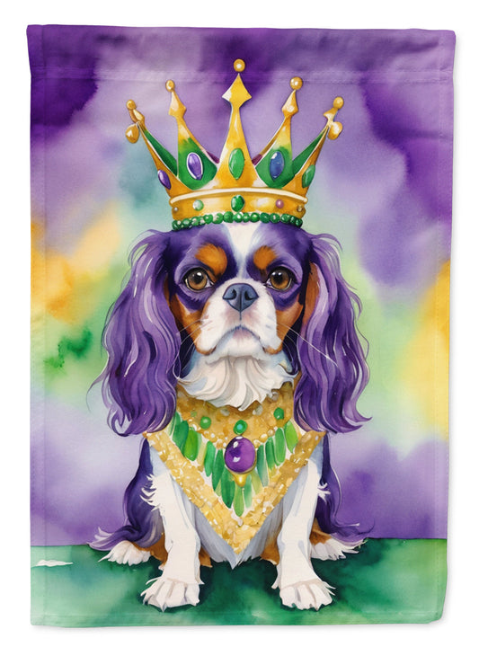 Cavalier Spaniel King of Mardi Gras House Flag