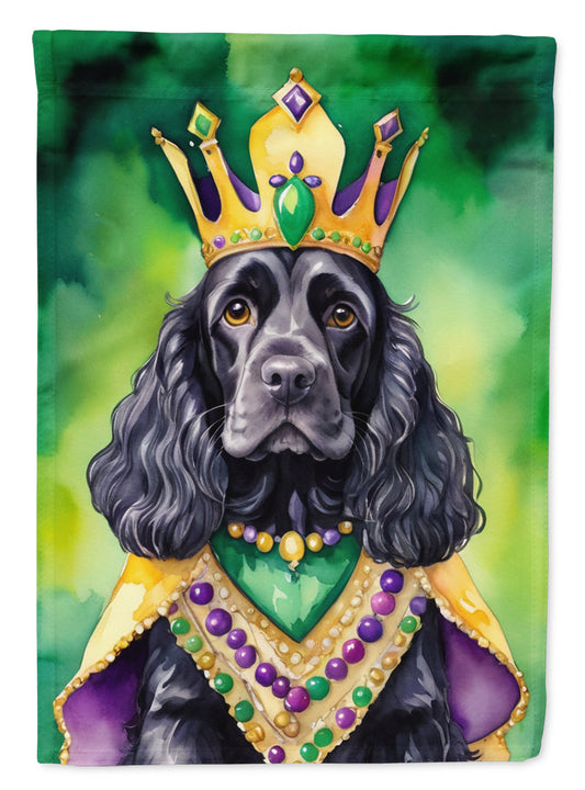 Cocker Spaniel King of Mardi Gras House Flag