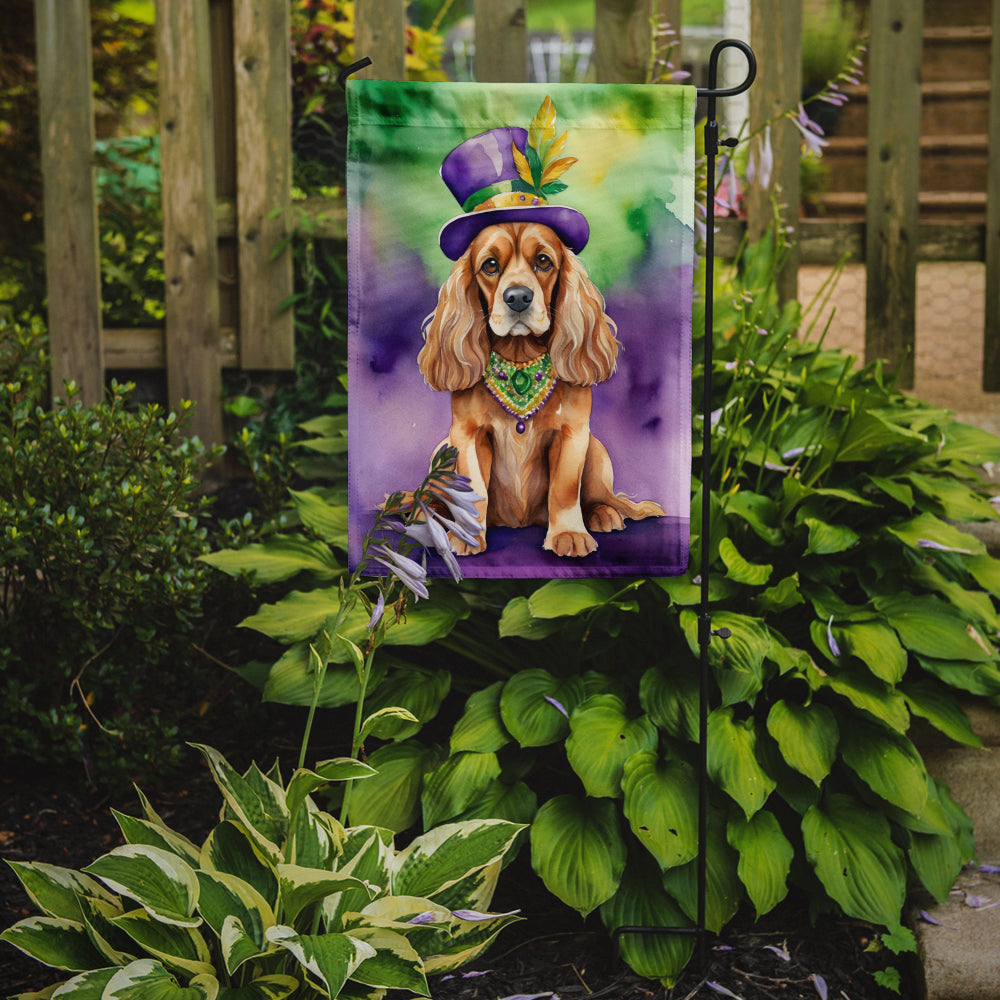 Cocker Spaniel King of Mardi Gras Garden Flag - Vibrant Dog-Themed Yard Decor by Caroline's Treasures