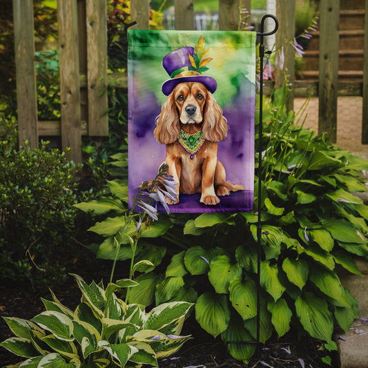 Cocker Spaniel King of Mardi Gras Garden Flag - Vibrant Dog-Themed Yard Decor by Caroline's Treasures