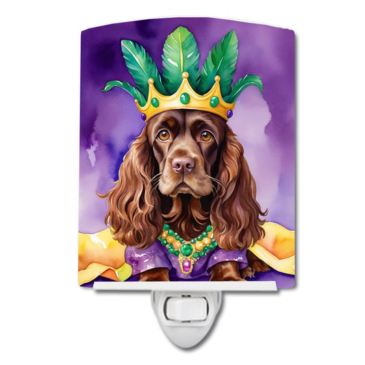 Cocker Spaniel King of Mardi Gras Ceramic Night Light