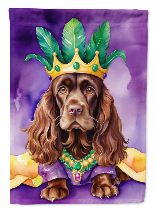 Cocker Spaniel King of Mardi Gras Garden Flag - Vibrant Dog-Themed Yard Decor by Caroline's Treasures