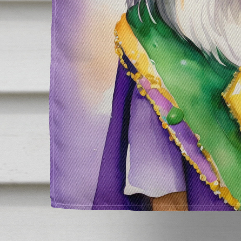Collie King of Mardi Gras House Flag