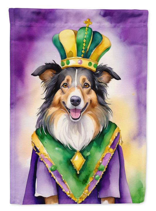 Collie King of Mardi Gras Garden Flag - Vibrant Dog-Themed Yard Decor by Caroline's Treasures
