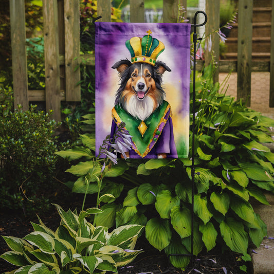 Collie King of Mardi Gras Garden Flag - Vibrant Dog-Themed Yard Decor by Caroline's Treasures