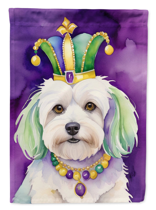 Coton de Tulear King of Mardi Gras Garden Flag - Vibrant Dog-Themed Yard Decor by Caroline's Treasures