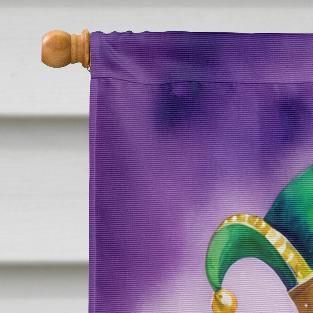 Dachshund King of Mardi Gras House Flag