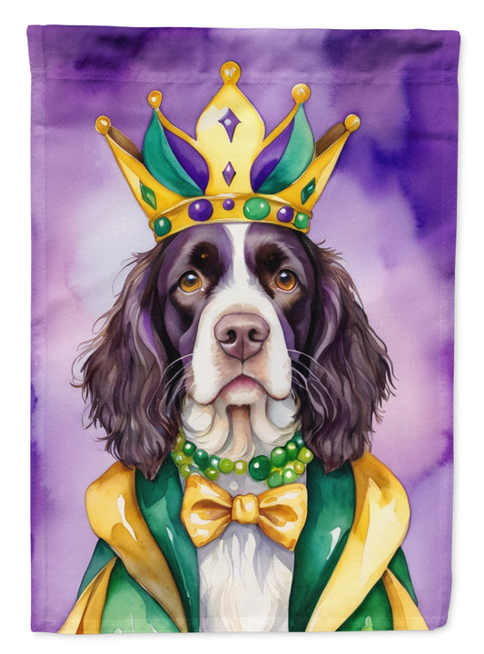 English Springer Spaniel King of Mardi Gras Garden Flag - Vibrant Dog-Themed Yard Decor by Caroline's Treasures