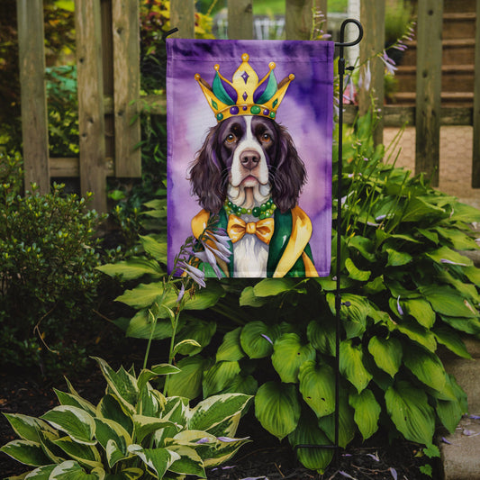 English Springer Spaniel King of Mardi Gras Garden Flag - Vibrant Dog-Themed Yard Decor by Caroline's Treasures