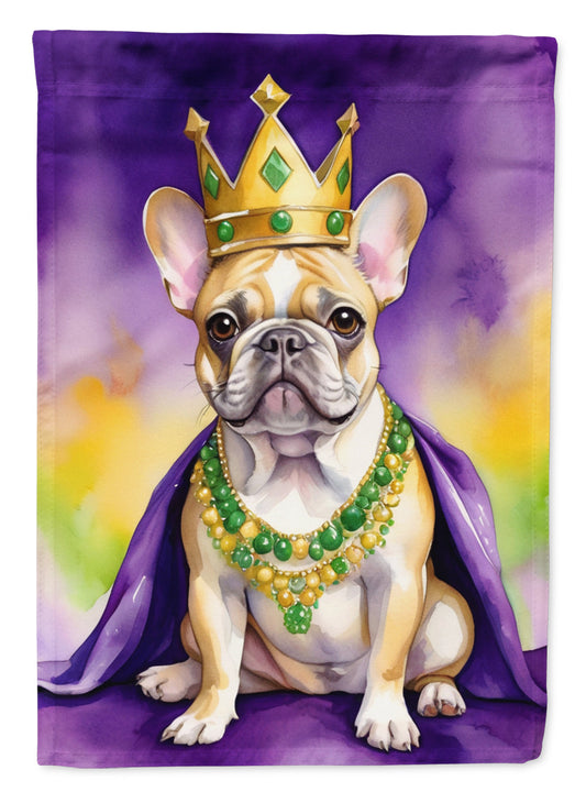 French Bulldog King of Mardi Gras Garden Flag - Vibrant Dog-Themed Yard Decor by Caroline's Treasures