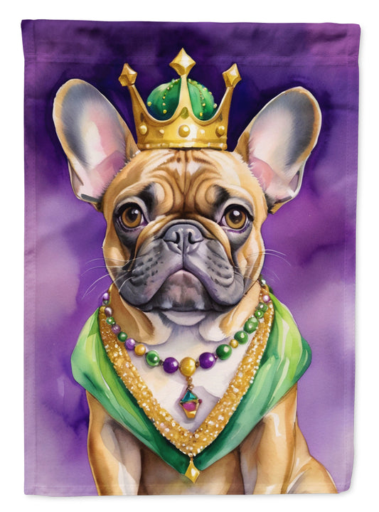 French Bulldog King of Mardi Gras Garden Flag - Vibrant Dog-Themed Yard Decor by Caroline's Treasures