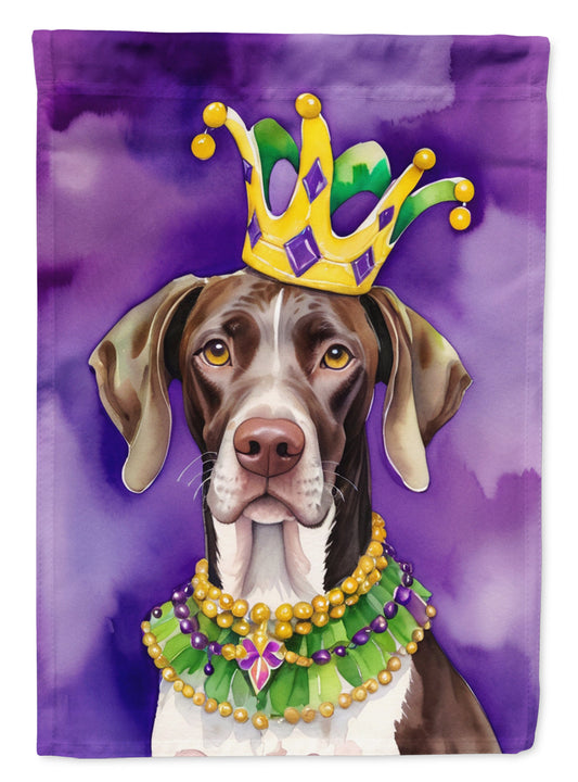 German Shorthaired Pointer King of Mardi Gras Garden Flag - Vibrant Dog-Themed Yard Decor by Caroline's Treasures