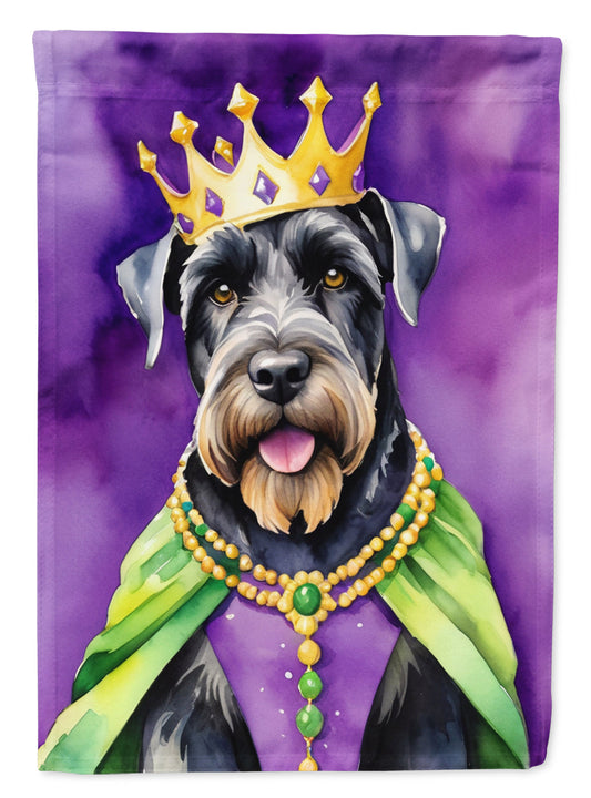 Giant Schnauzer King of Mardi Gras Garden Flag - Vibrant Dog-Themed Yard Decor by Caroline's Treasures