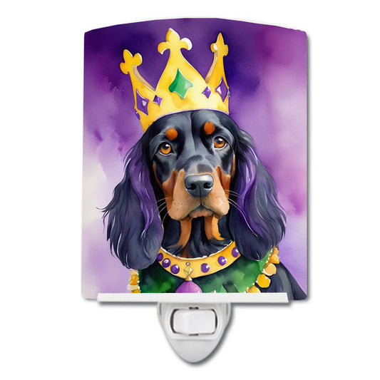 Gordon Setter King of Mardi Gras Ceramic Night Light