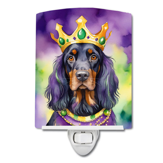 Gordon Setter King of Mardi Gras Ceramic Night Light