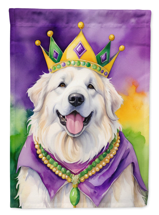 Great Pyrenees King of Mardi Gras Garden Flag - Vibrant Dog-Themed Yard Decor by Caroline's Treasures