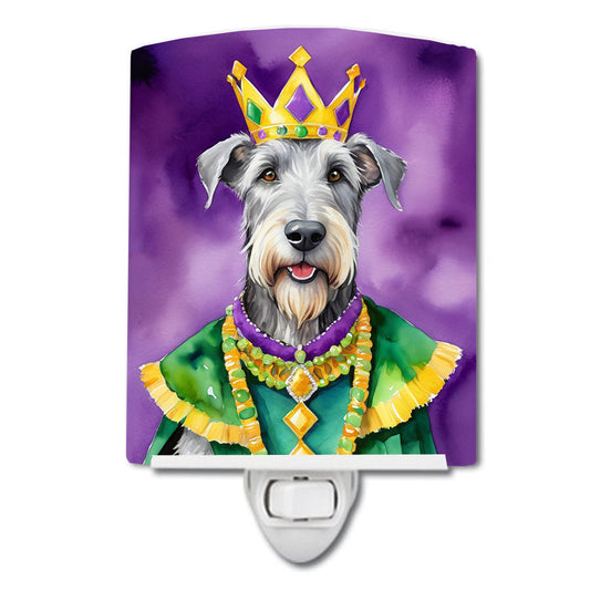 Irish Wolfhound King of Mardi Gras Ceramic Night Light