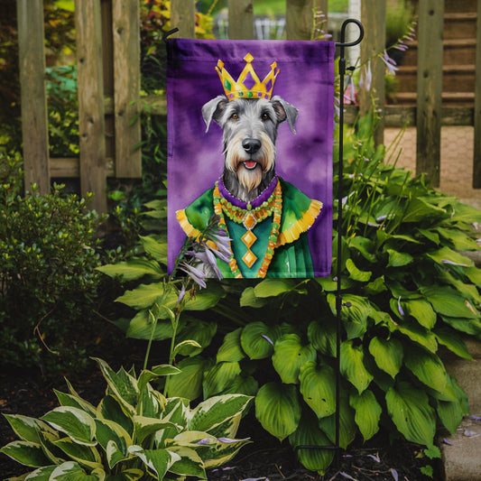 Irish Wolfhound King of Mardi Gras Garden Flag - Vibrant Dog-Themed Yard Decor by Caroline's Treasures