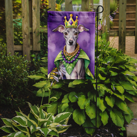 Italian Greyhound King of Mardi Gras Garden Flag - Vibrant Dog-Themed Yard Decor by Caroline's Treasures