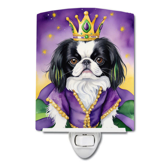 Japanese Chin King of Mardi Gras Ceramic Night Light