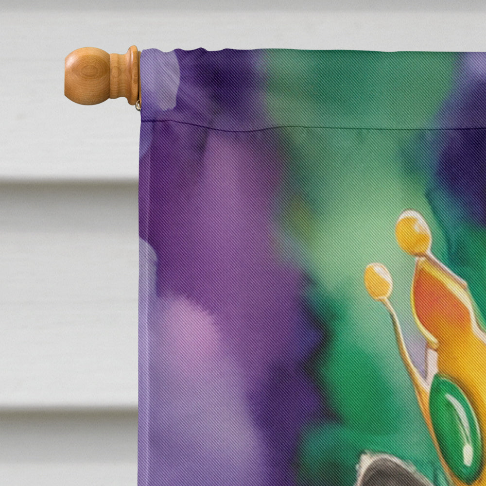 Keeshond King of Mardi Gras House Flag