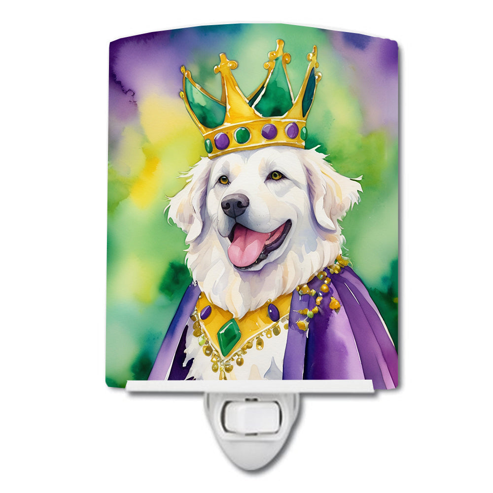 Kuvasz King of Mardi Gras Ceramic Night Light