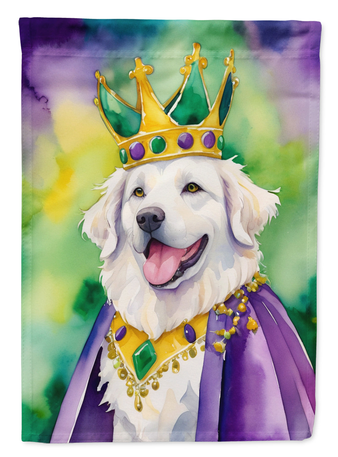 Kuvasz King of Mardi Gras Garden Flag - Vibrant Dog-Themed Yard Decor by Caroline's Treasures