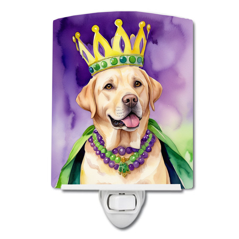 Labrador Retriever King of Mardi Gras Ceramic Night Light