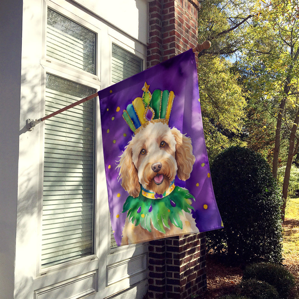 Labradoodle King of Mardi Gras House Flag