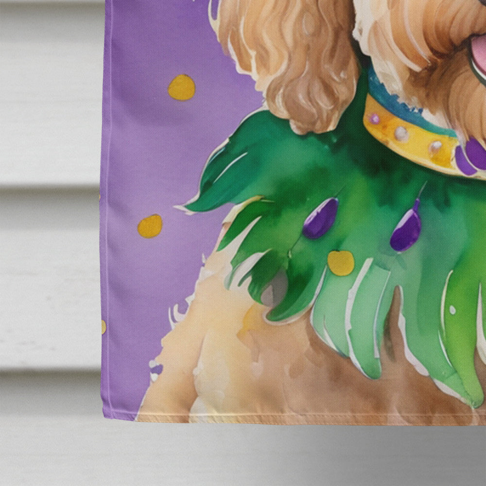 Labradoodle King of Mardi Gras House Flag