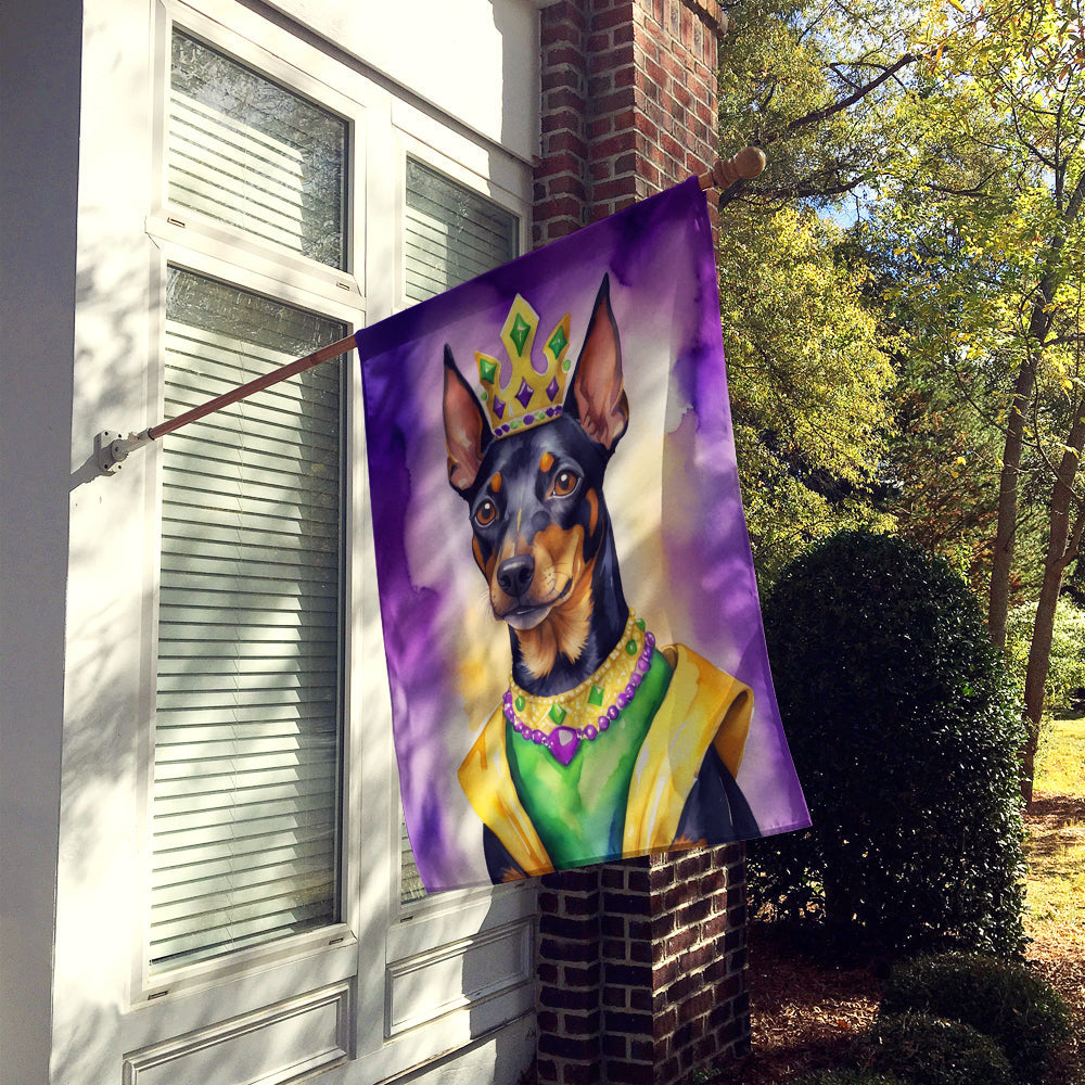 Manchester Terrier King of Mardi Gras House Flag