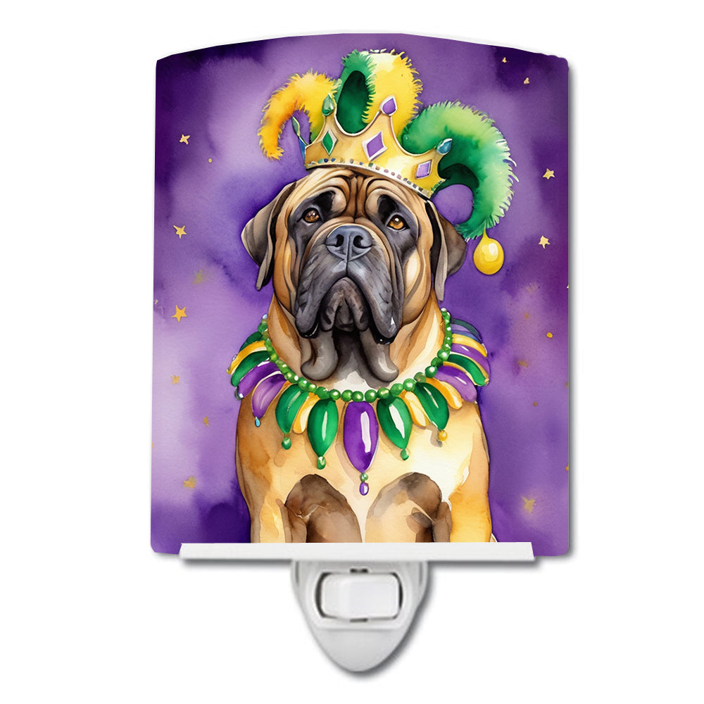 Mastiff King of Mardi Gras Ceramic Night Light