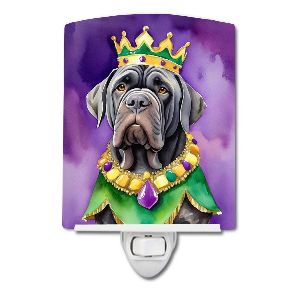 Neapolitan Mastiff King of Mardi Gras Ceramic Night Light