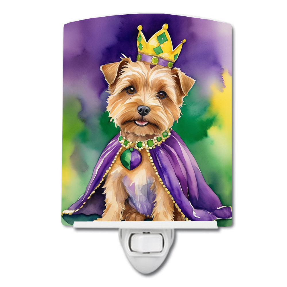 Norfolk Terrier King of Mardi Gras Ceramic Night Light
