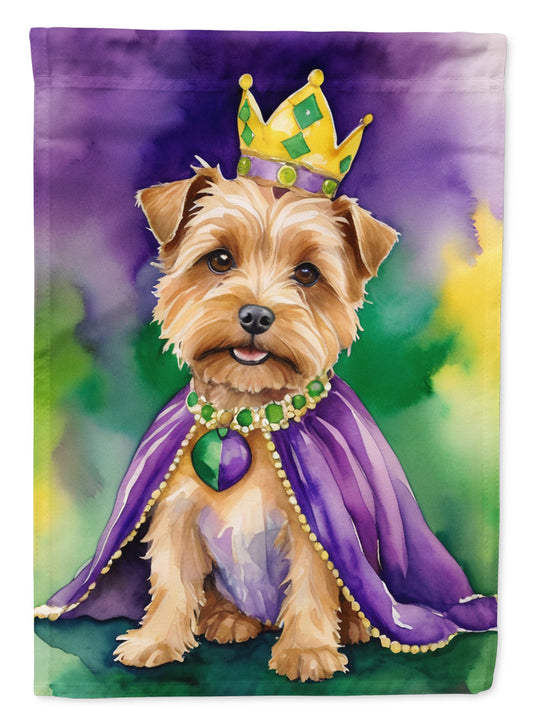 Norfolk Terrier King of Mardi Gras Garden Flag - Vibrant Dog-Themed Yard Decor by Caroline's Treasures