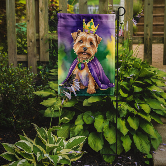 Norfolk Terrier King of Mardi Gras Garden Flag - Vibrant Dog-Themed Yard Decor by Caroline's Treasures