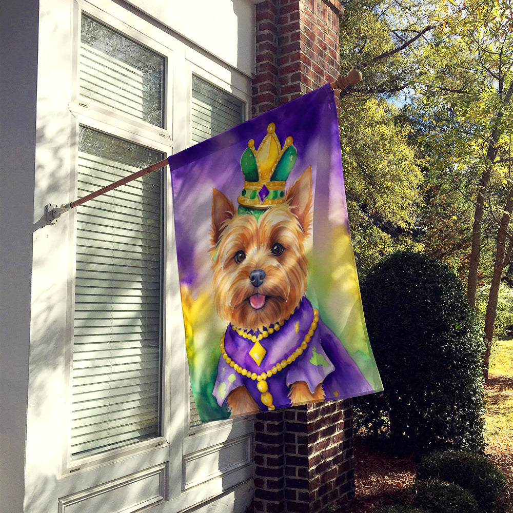 Norwich Terrier King of Mardi Gras House Flag