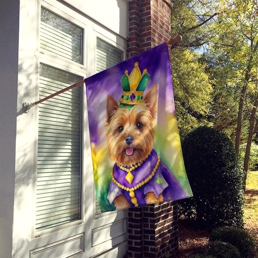 Norwich Terrier King of Mardi Gras House Flag