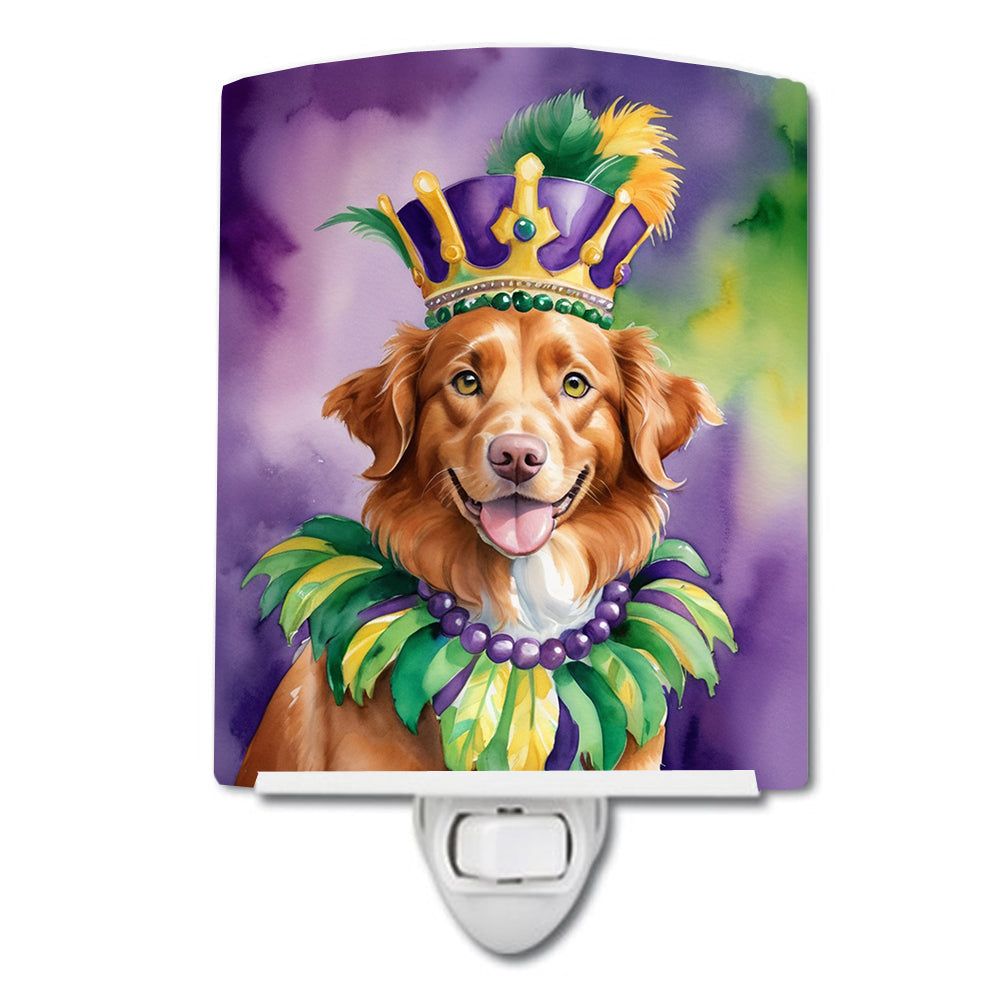 Nova Scotia Duck Tolling Retriever King of Mardi Gras Ceramic Night Light