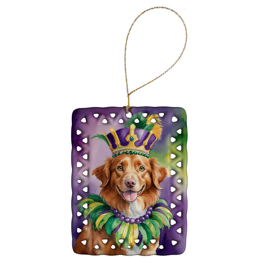 Nova Scotia Duck Tolling Retriever King of Mardi Gras Porcelain Ornament